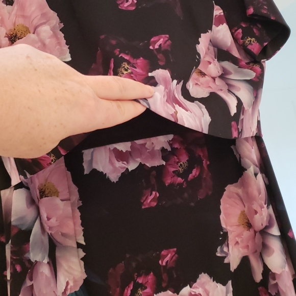 PHASE EIGHT Layered Floral Short Sleeve Dress - Picture 6 of 7